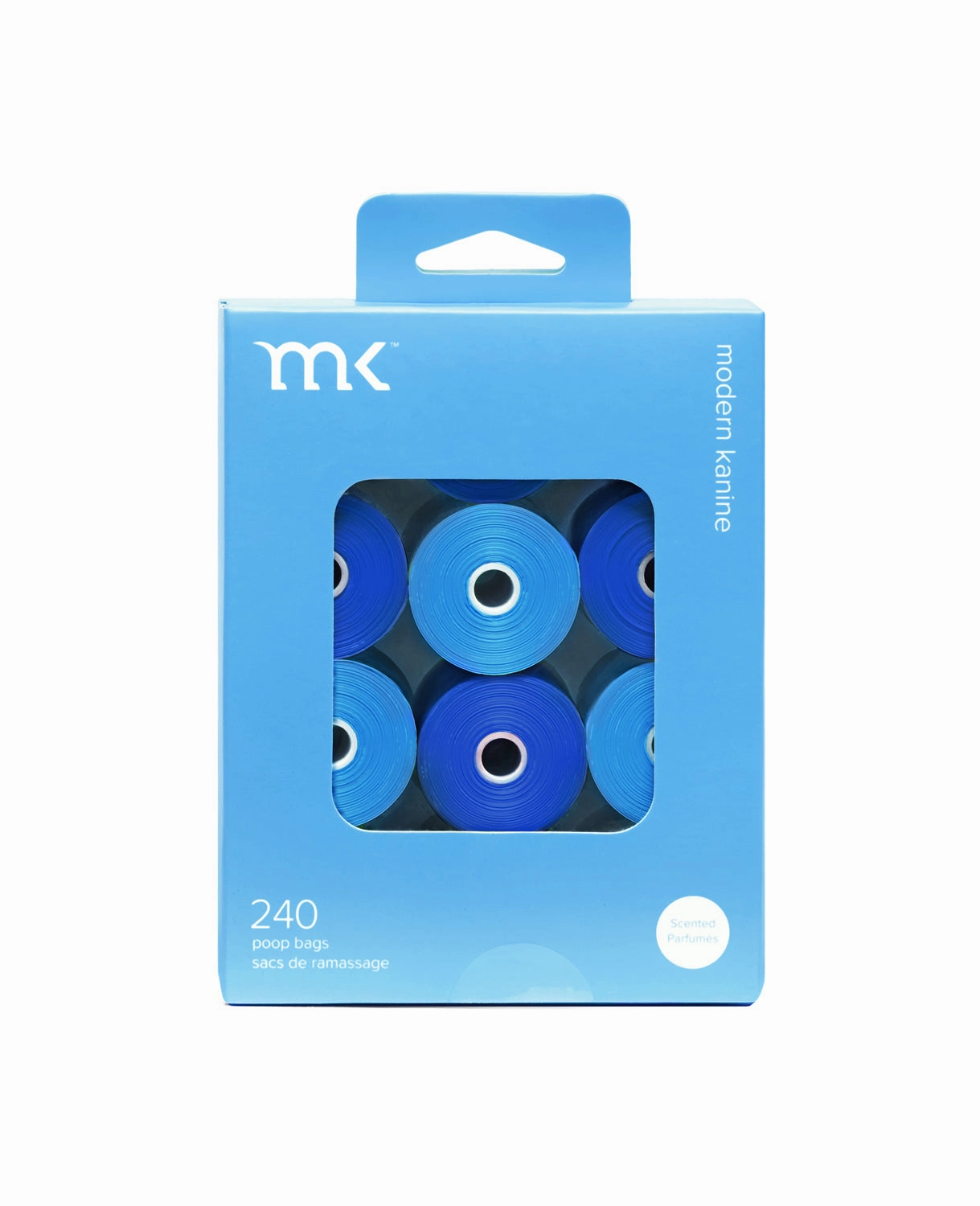 240-Count Modern Kanine Dog Waste Bags, 12 Refill Rolls in Blue & Light Blue