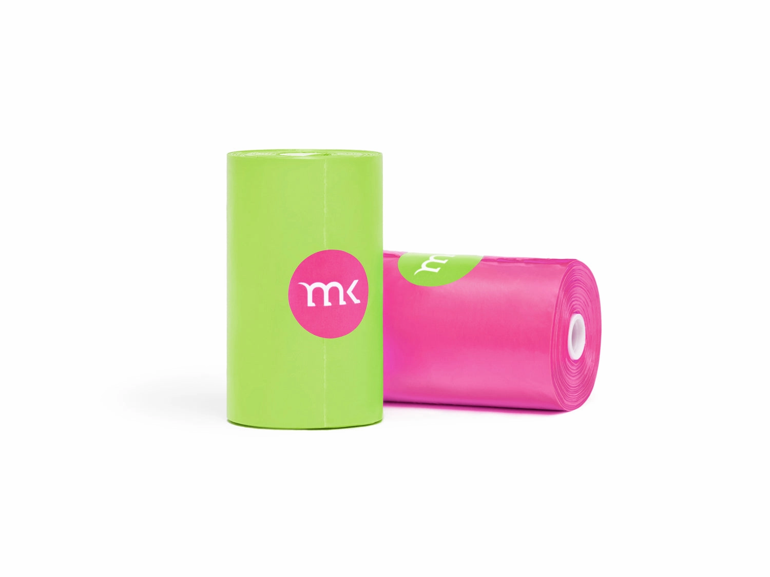 240-Count Modern Kanine Dog Waste Bags, 12 Refill Rolls in Green & Pink