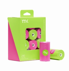 240-Count Modern Kanine Dog Waste Bags, 12 Refill Rolls in Green & Pink dog business cards,pet business supplies,doggie storefront
