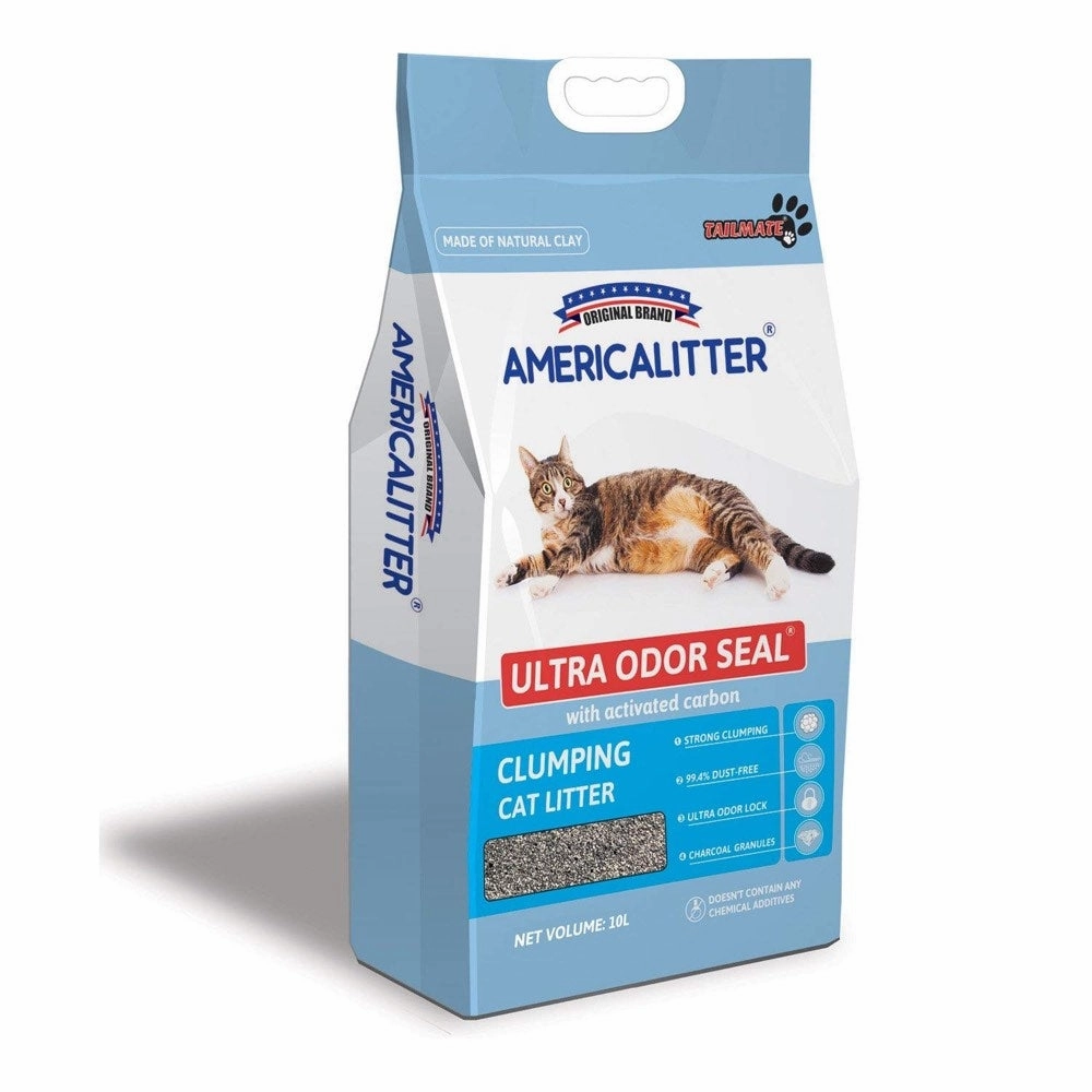 25% OFF: America Litter Ultra ODOUR SEAL Clumping Cat Litter 10L clumping cat litter,natural cat litter,dust free cat litter