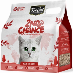 25% OFF: Kit Cat 2nd Chance Black Tea Leaves Clumping Cat Litter 2.5kg clumping cat litter,natural cat litter,dust free cat litter
