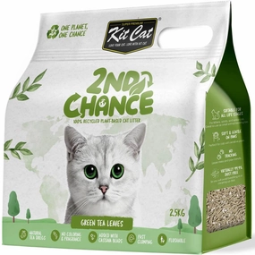 25% OFF: Kit Cat 2nd Chance Green Tea Leaves Clumping Cat Litter 2.5kg clumping cat litter,natural cat litter,dust free cat litter