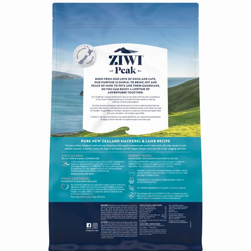 25% OFF: Ziwi Peak Air-Dried Mackerel & Lamb Dog Food