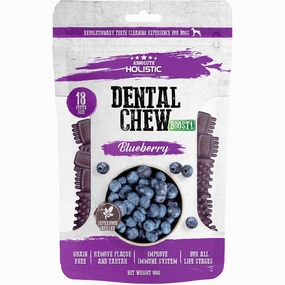 2 FOR $12.80: Absolute Holistic Boost Blueberry Petite Grain-Free Dental Dog Chews 160g dog dental snacks,dental bones for dogs,dog oral sticks