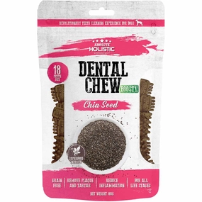 2 FOR $12.80: Absolute Holistic Boost Chia Seed Petite Grain-Free Dental Dog Chews 160g dog dental snacks,dental bones for dogs,dog oral sticks