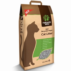 2 FOR $59: Nature's Eco Recycled Paper Cat Litter 30L clumping cat litter,natural cat litter,dust free cat litter