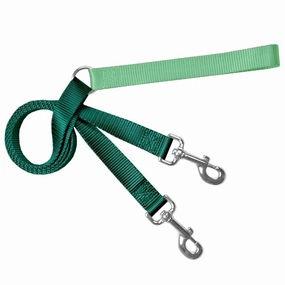 2 Hounds Design Double Connection Training Leash - 5/8" Wide Kelly Green/Neon Green dog bow tie,pet bandana,dog scarf