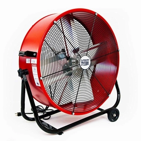 2-Speed Tilting Direct Drive Drum Fan, Red, 24" dog plush toy,stuffed animal dog,cuddly dog toy