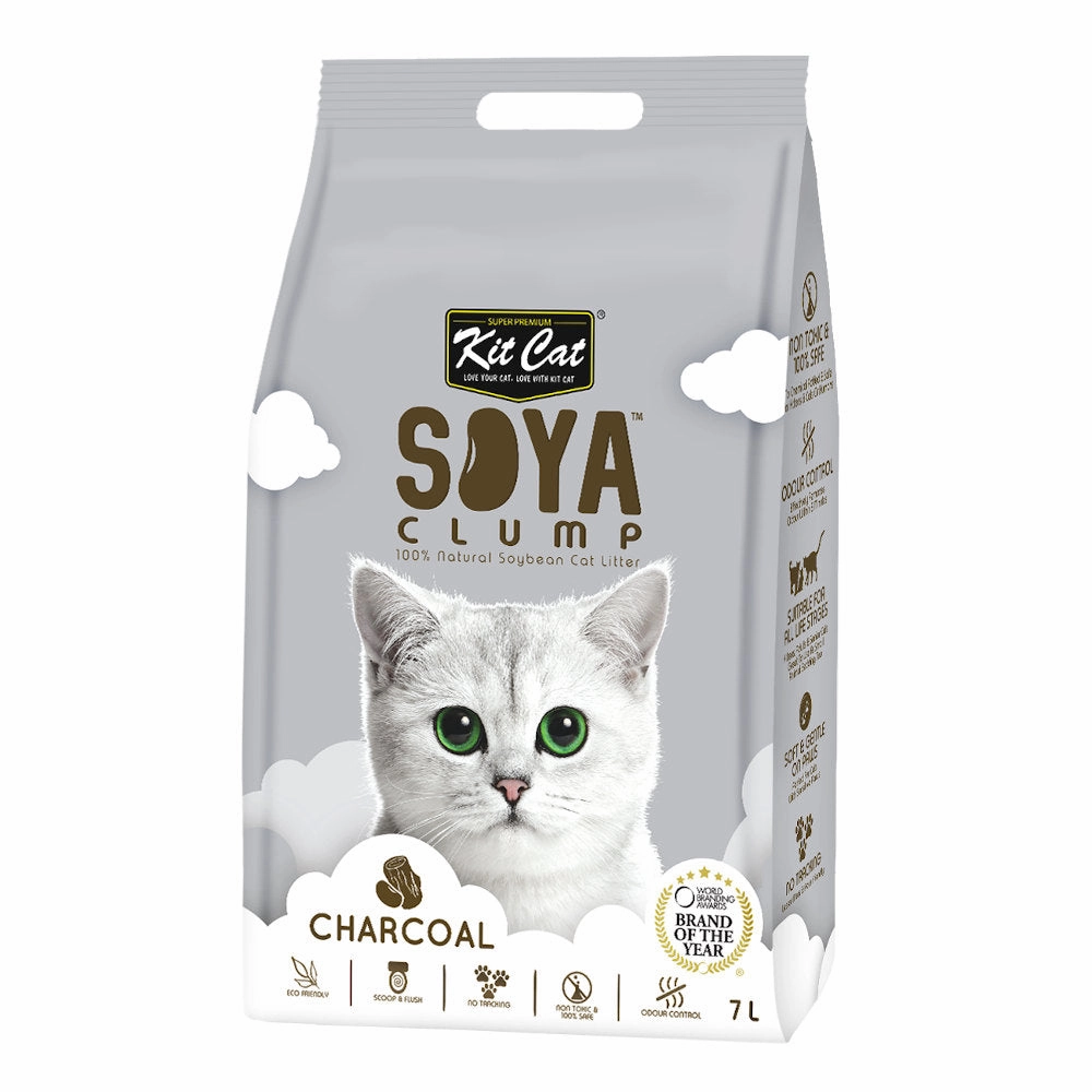 30% OFF: Kit Cat Soya Clump Charcoal Cat Litter 7L clumping cat litter,natural cat litter,dust free cat litter