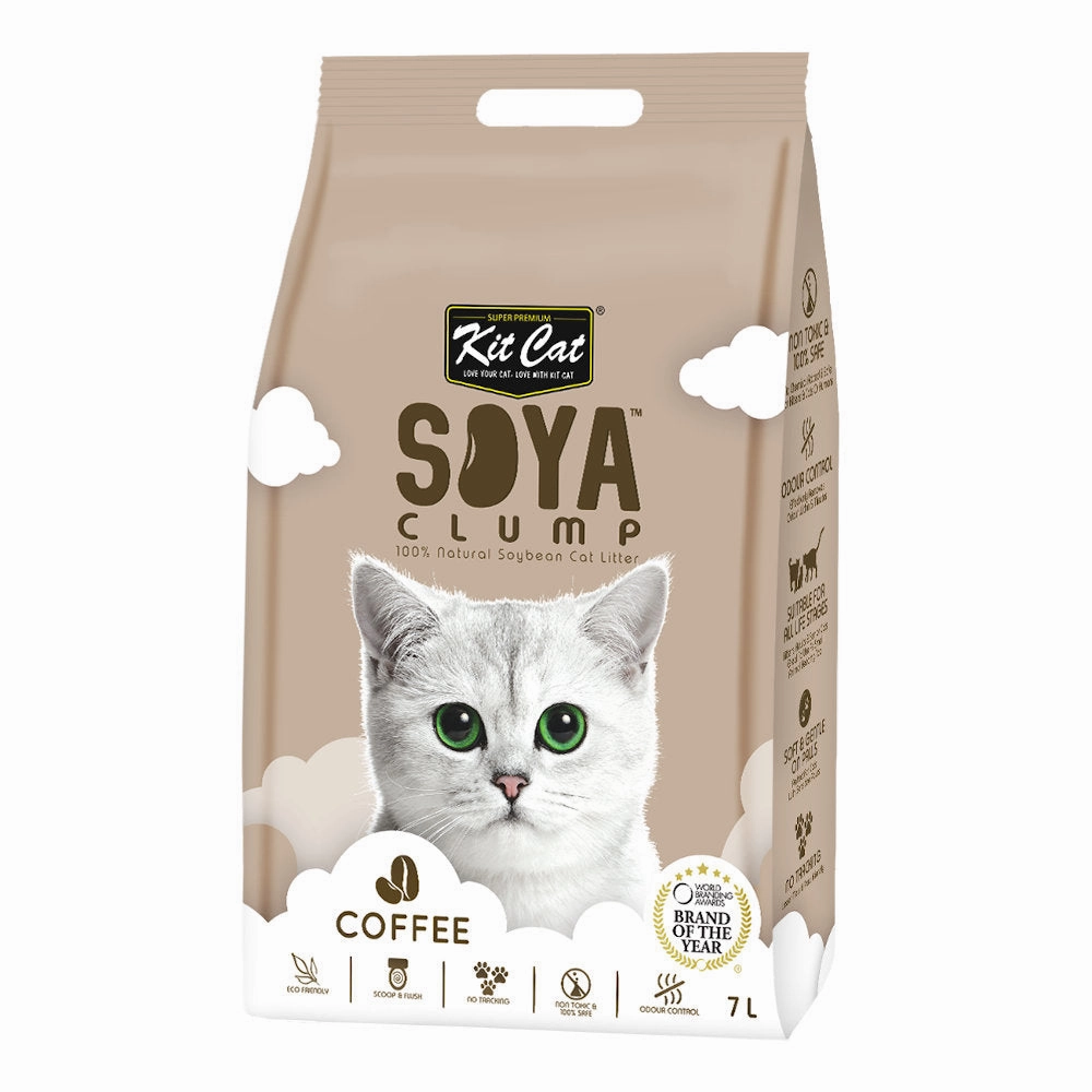 30% OFF: Kit Cat Soya Clump Coffee Cat Litter 7L clumping cat litter,natural cat litter,dust free cat litter