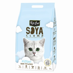 30% OFF: Kit Cat Soya Clump Kitten Baby Powder Cat Litter 7L clumping cat litter,natural cat litter,dust free cat litter