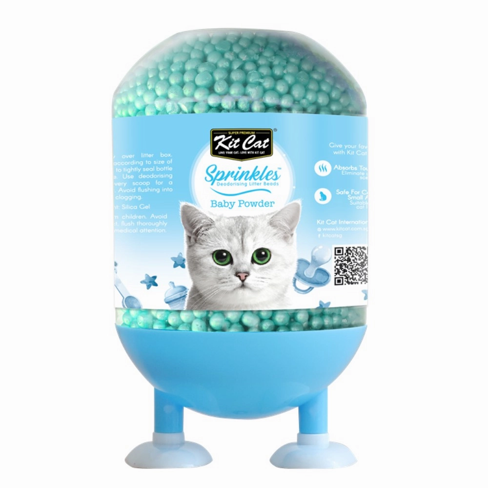 30% OFF: Kit Cat Sprinkles Deodorising Cat Litter Beads (Baby Powder) 240g clumping cat litter,natural cat litter,dust free cat litter