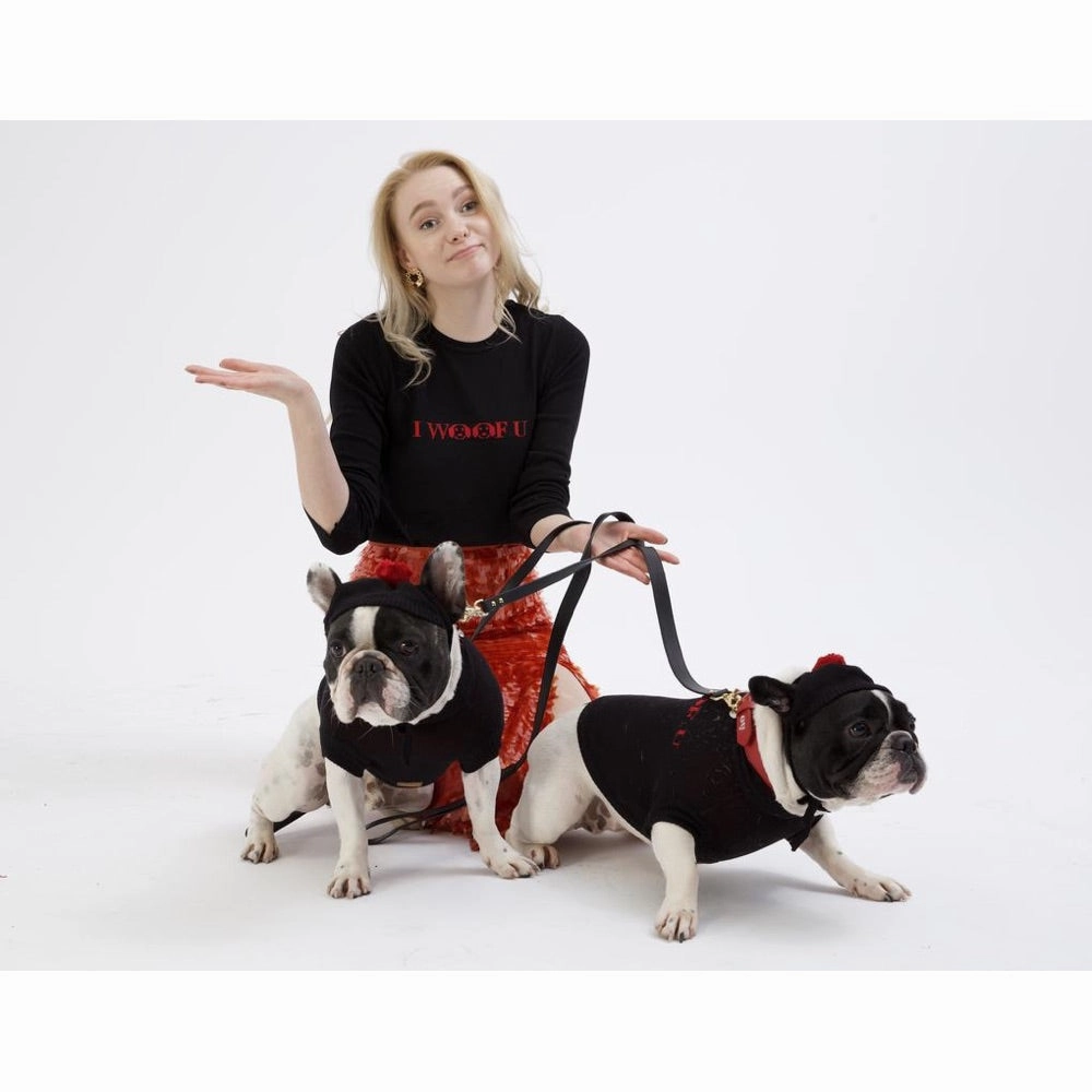 30% OFF: Moshiqa I Woof U Human Sweater (Black) dog clothes,dog sweater,fashionable dog wear