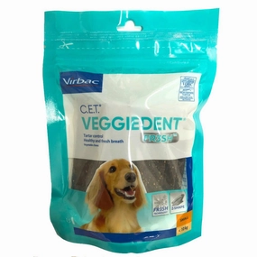 30% OFF: Virbac C.E.T. Veggiedent Dental Dog Chews 228g (15 pcs) dog dental kit,pet toothbrush,dog oral care