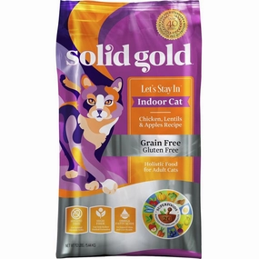 35% OFF: Solid Gold Let's Stay In Indoor Cat Chicken, Lentils & Apples Dry Cat Food cat snacks catnip treats healthy cat food cat reward treats low calorie cat food