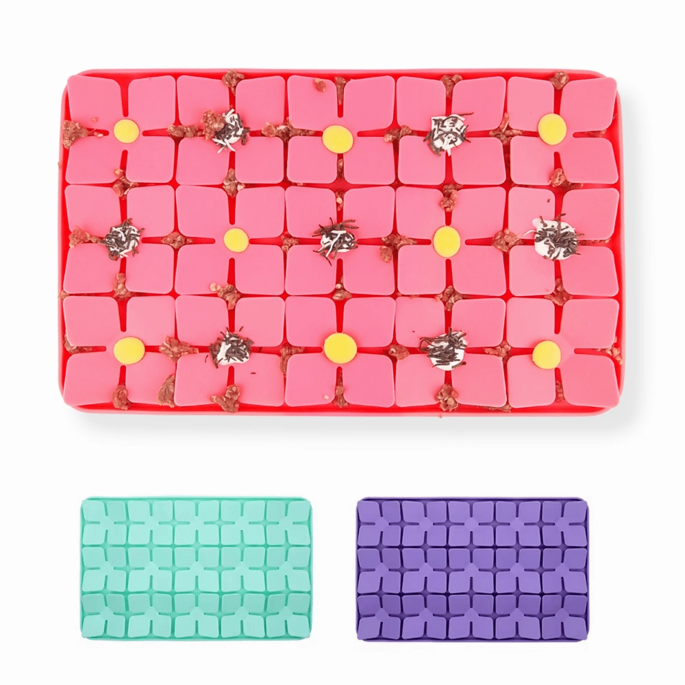 3D Clover Rectangle Slow Feeder dog bowl,slow feeder,pet food dish