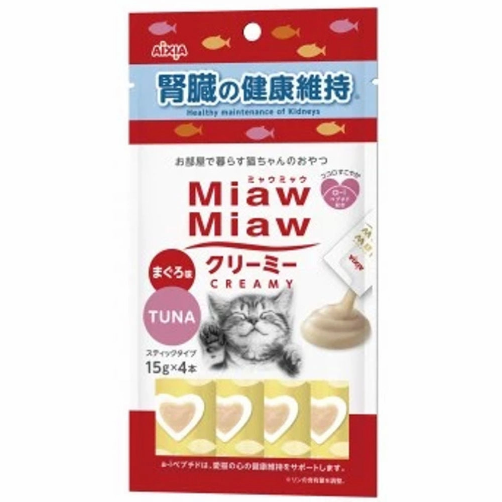 4 FOR $12: Aixia Miaw Miaw Creamy Tuna Healthy Urinary Function Cat Treats 60g digestive care dog food,urinary care cat food,sensitive stomach pet food