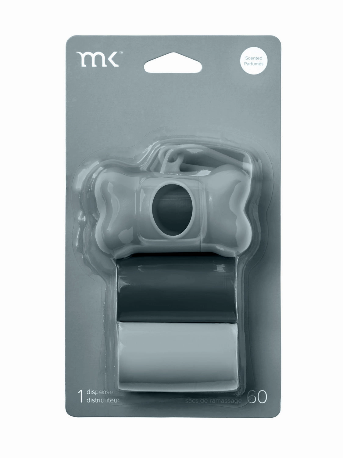 60-Count Modern Kanine Dog Waste Bags, Dispenser with 3 Refill Rolls in Black & Grey dog business cards,pet business supplies,doggie storefront
