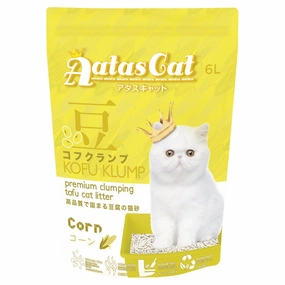 6 FOR $45: Aatas Cat Kofu Klump Tofu Cat Litter (Corn) 6L clumping cat litter,natural cat litter,dust free cat litter