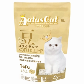 6 FOR $45: Aatas Cat Kofu Klump Tofu Cat Litter (Tofu) 6L clumping cat litter,natural cat litter,dust free cat litter