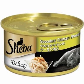 $10 OFF 24 cans: Sheba Succulent Chicken Breast With Salmon Adult Canned Cat Food 85g x 24 cat general supplies cat toys cat grooming cat food cat litter