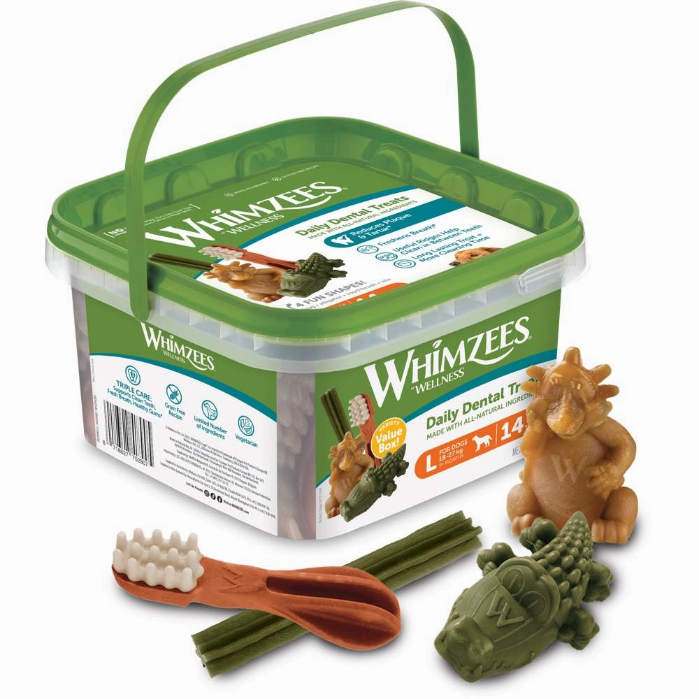 $12 OFF: Whimzees Variety Value Box Large Grain-Free Dental Dog Treats 14pc dog dental snacks,dental bones for dogs,dog oral sticks