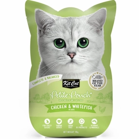 '35% OFF (Exp 28Sep25)': Kit Cat Petite Pouch Chicken & Whitefish In Aspic Grain-Free Pouch Cat Food 70g x 12 cat general supplies cat toys cat grooming cat food cat litter