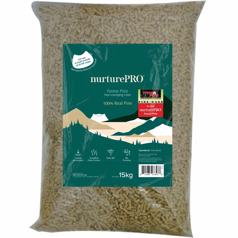 $3 OFF: Nurture Pro Forest Pine Wood Cat Litter 15kg clumping cat litter,natural cat litter,dust free cat litter