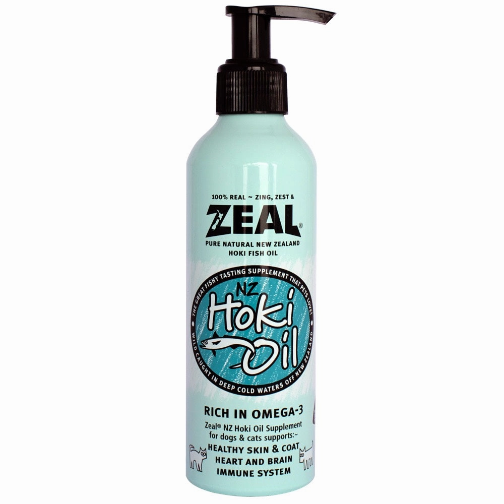 $5 OFF: Zeal Pure Natural New Zealand Hoki Fish Oil Cat & Dog Supplement 225ml digestive care dog food,urinary care cat food,sensitive stomach pet food