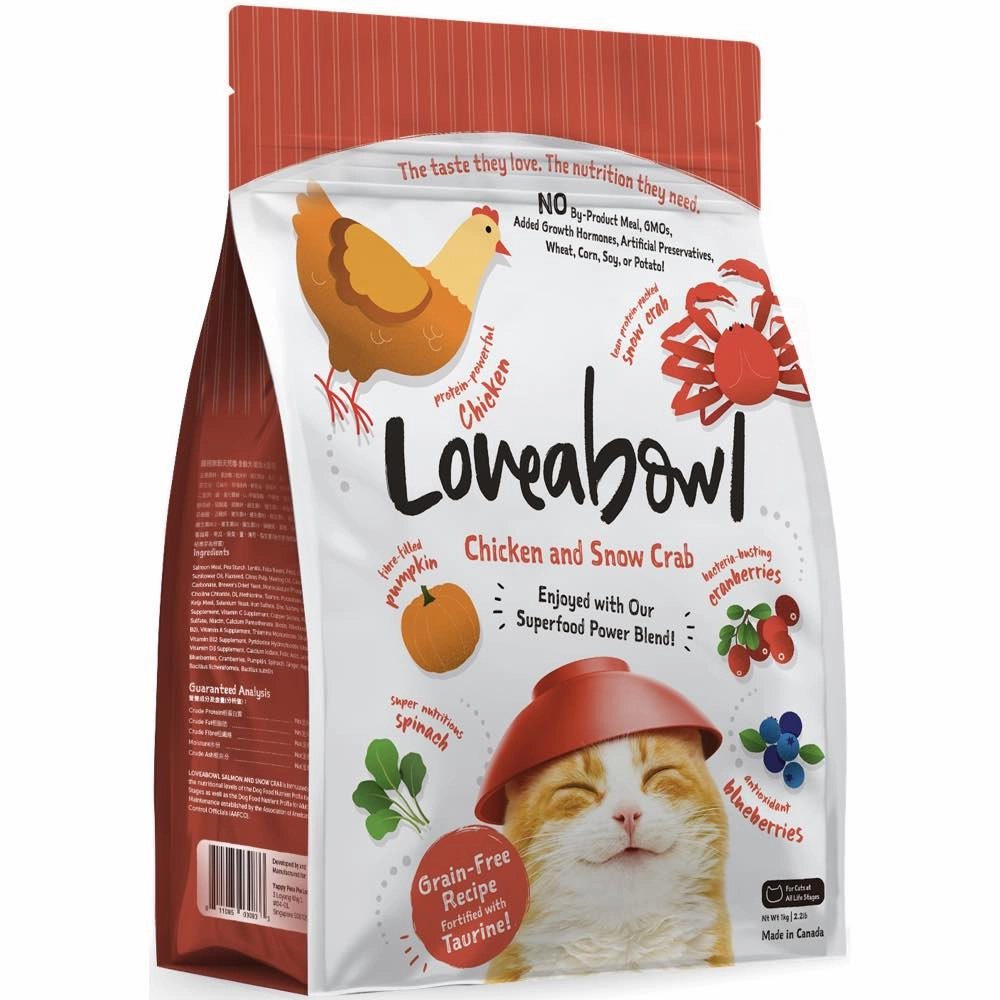 'BUNDLE DEAL': Loveabowl Chicken & Snow Crab Grain Free Dry Cat Food cat general supplies cat toys cat grooming cat food cat litter