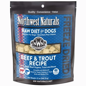 'BUNDLE DEAL': Northwest Naturals Beef & Trout Freeze-Dried Raw Dog Food horse supplement horse vitamins animal probiotics livestock digestive aid horse immune booster