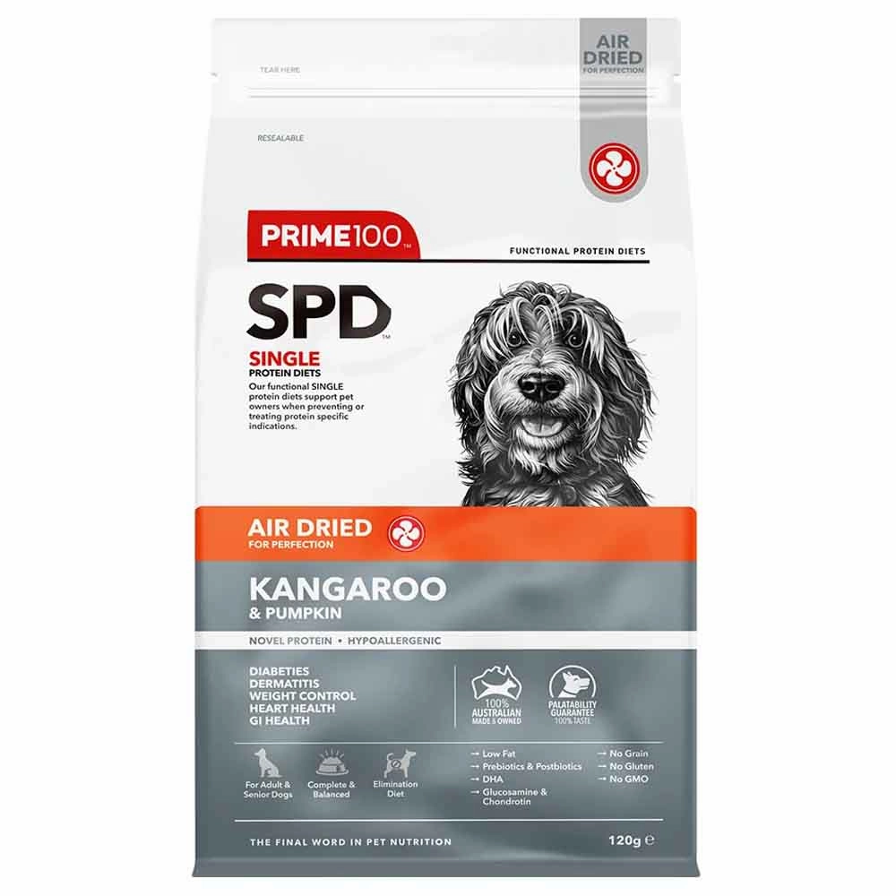 'BUNDLE DEAL': Prime100 SPD Kangaroo & Pumpkin Air Dried Dog Food 120g horse supplement horse vitamins animal probiotics livestock digestive aid horse immune booster