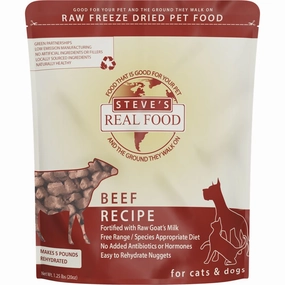 'BUNDLE DEAL FREE FD TREATS': Steve's Real Food Beef Grain-Free Freeze-Dried Raw Food For Cats & Dogs 20oz horse supplement horse vitamins animal probiotics livestock digestive aid horse immune booster