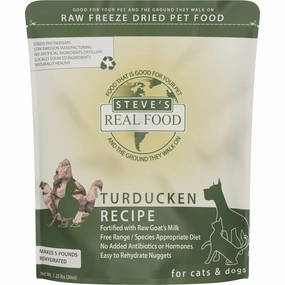 'BUNDLE DEAL FREE FD TREATS': Steve's Real Food Turducken Grain-Free Freeze-Dried Raw Food For Cats & Dogs 20oz horse supplement horse vitamins animal probiotics livestock digestive aid horse immune booster