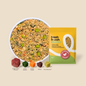 'FREE DEFROSTING TRAY': frashfresh Cooked Chicken NutriAbsorb Frozen Dog Food 2.25kg raw pet food,frozen meat dog,raw feeding dog