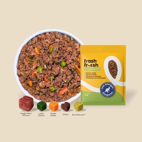 'FREE DEFROSTING TRAY': frashfresh Cooked Kangaroo NutriAbsorb Frozen Dog Food 2.25kg raw pet food,frozen meat dog,raw feeding dog