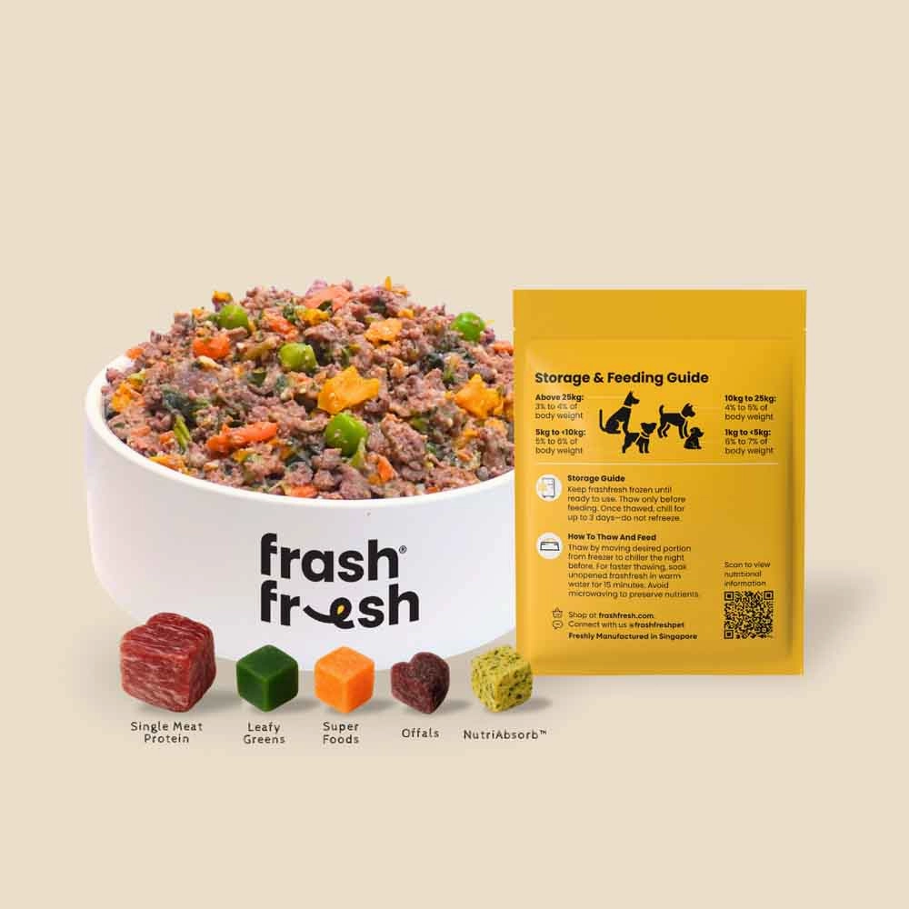 'FREE DEFROSTING TRAY': frashfresh Cooked Lamb NutriAbsorb Frozen Dog Food 2.25kg