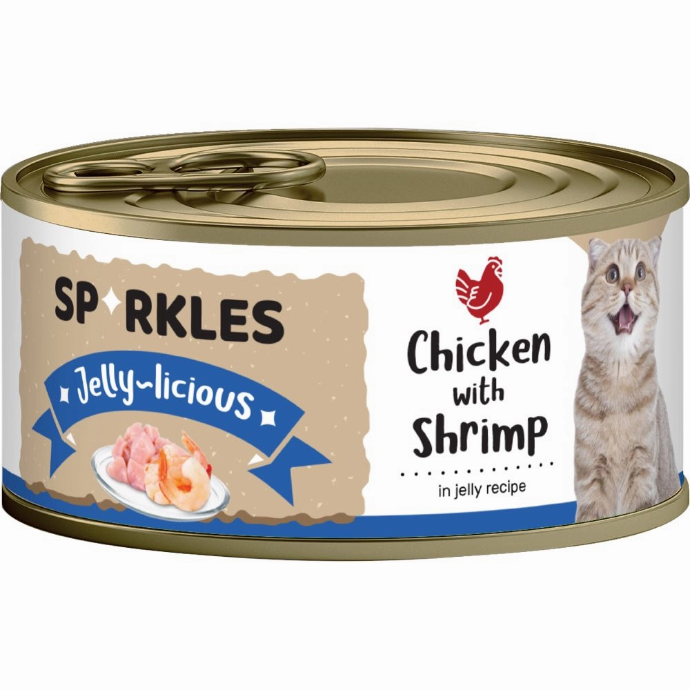 'FREE TREATS w 24cans': Sparkles Jelly-licious Chicken With Shrimp Canned Cat Food 80g x 24 cat general supplies cat toys cat grooming cat food cat litter