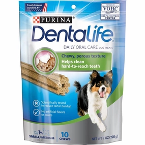 'FREE W/ MIN $60': Dentalife Daily Oral Care Dental Small/Medium Dog Treats 198g dog dental snacks,dental bones for dogs,dog oral sticks