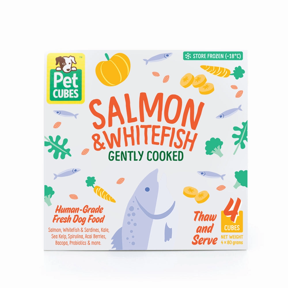 *FROZEN* PetCubes Dog Gently Cooked Salmon & Whitefish 2.24kg (7 x 320g) pet clippers,dog grooming tool,fur trimmer