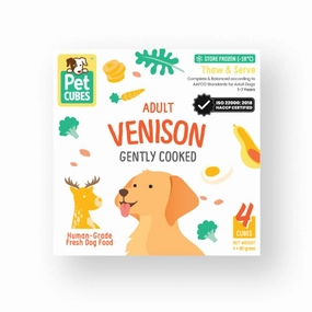 *FROZEN* PetCubes Dog Gently Cooked Venison 320g pet clippers,dog grooming tool,fur trimmer