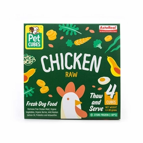 *FROZEN* PetCubes Dog Raw Chicken 2.24kg (7 x 320g) ( EXPIRY AUG 2025 ) pet clippers,dog grooming tool,fur trimmer