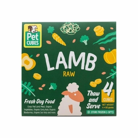 *FROZEN* PetCubes Dog Raw Lamb 2.24kg (7 x 320g) pet clippers,dog grooming tool,fur trimmer