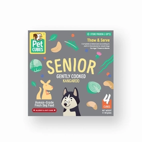 *FROZEN* PetCubes Dog Senior Frozen Gently Cooked Kangaroo 320g pet clippers,dog grooming tool,fur trimmer
