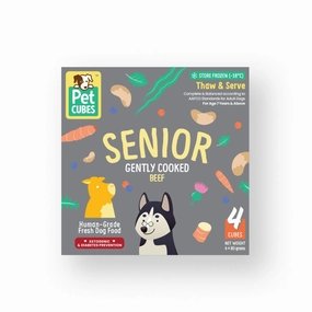 *FROZEN* PetCubes Dog Senior Gently Cooked Beef 2.24kg (7 x 320g) pet clippers,dog grooming tool,fur trimmer