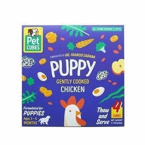 *FROZEN* Petcubes Puppy Frozen Gently Cooked Chicken 320g pet clippers,dog grooming tool,fur trimmer