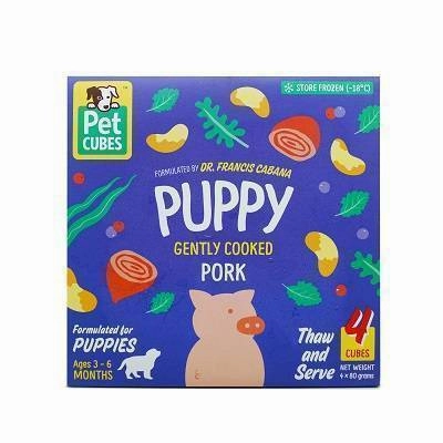 *FROZEN* Petcubes Puppy Frozen Gently Cooked Pork 320g pet clippers,dog grooming tool,fur trimmer