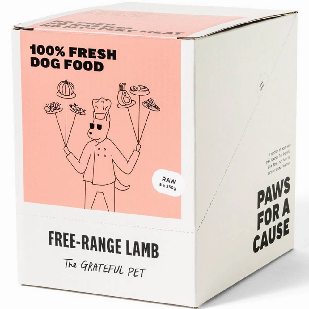 *FROZEN* The Grateful Pet Dog Raw Free-Range Lamb 2kg (250g x 8) pet clippers,dog grooming tool,fur trimmer