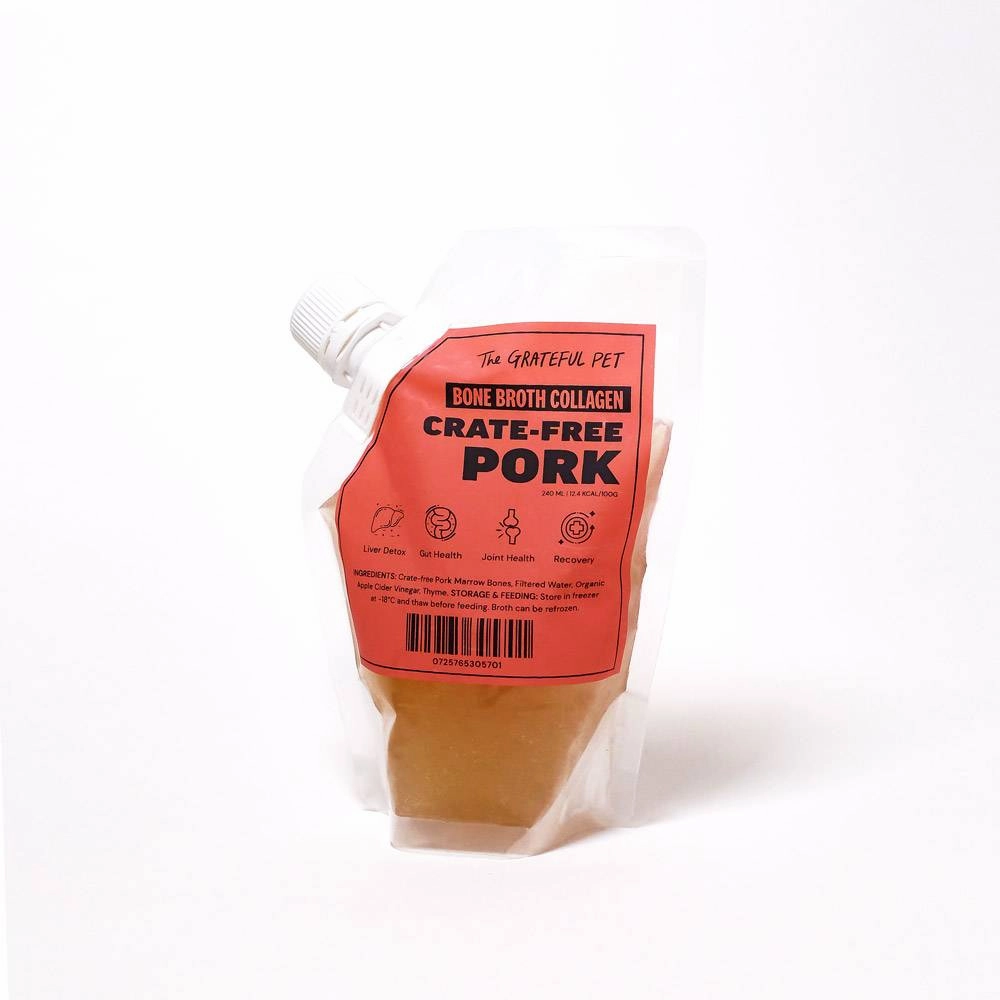 *FROZEN* The Grateful Pet Dogs & Cats Bone Broth Collagen Crate-Free Pork 240ml pet clippers,dog grooming tool,fur trimmer