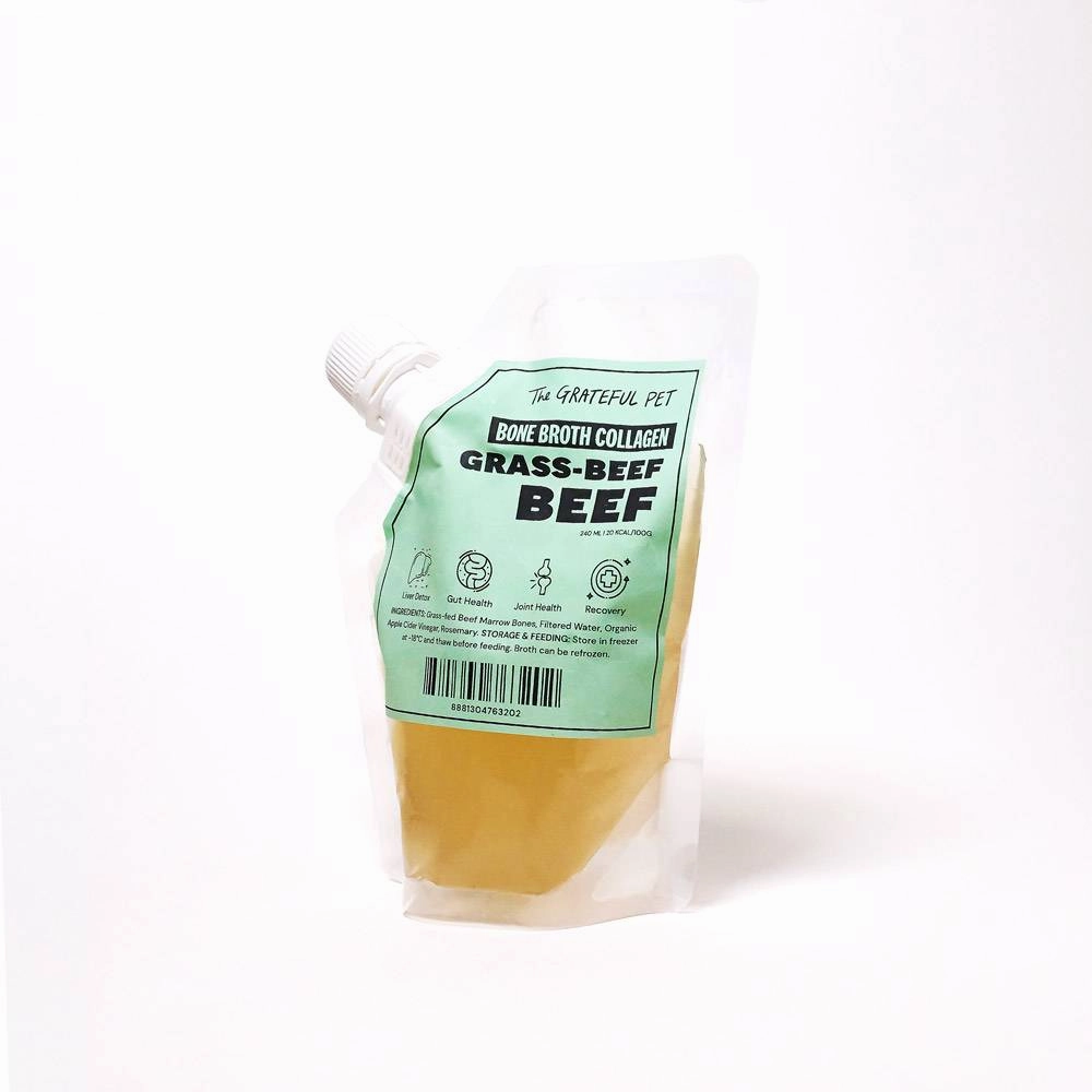 *FROZEN* The Grateful Pet Dogs & Cats Bone Broth Collagen Grass Beef 240ml pet clippers,dog grooming tool,fur trimmer